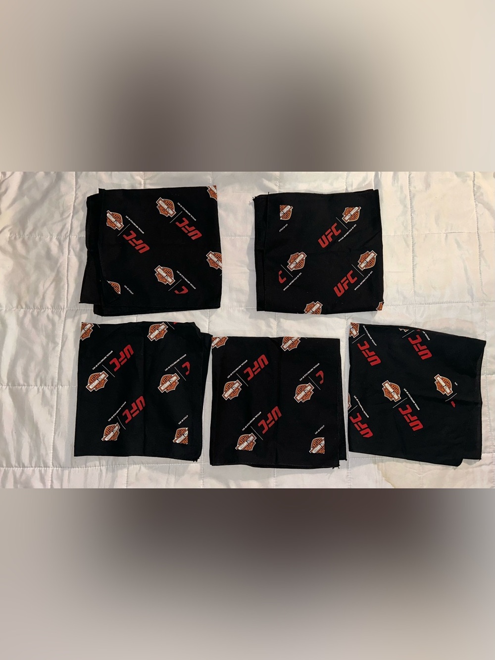 UFC Fight Club Harley Davidson Logo Graphic Bandanas Hankerchiefs Lot 5 Rare!!